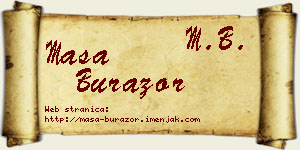 Maša Burazor vizit kartica